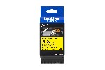 Brother HSe-611E 5.2mm Black on Yellow Heat Shrink Tape